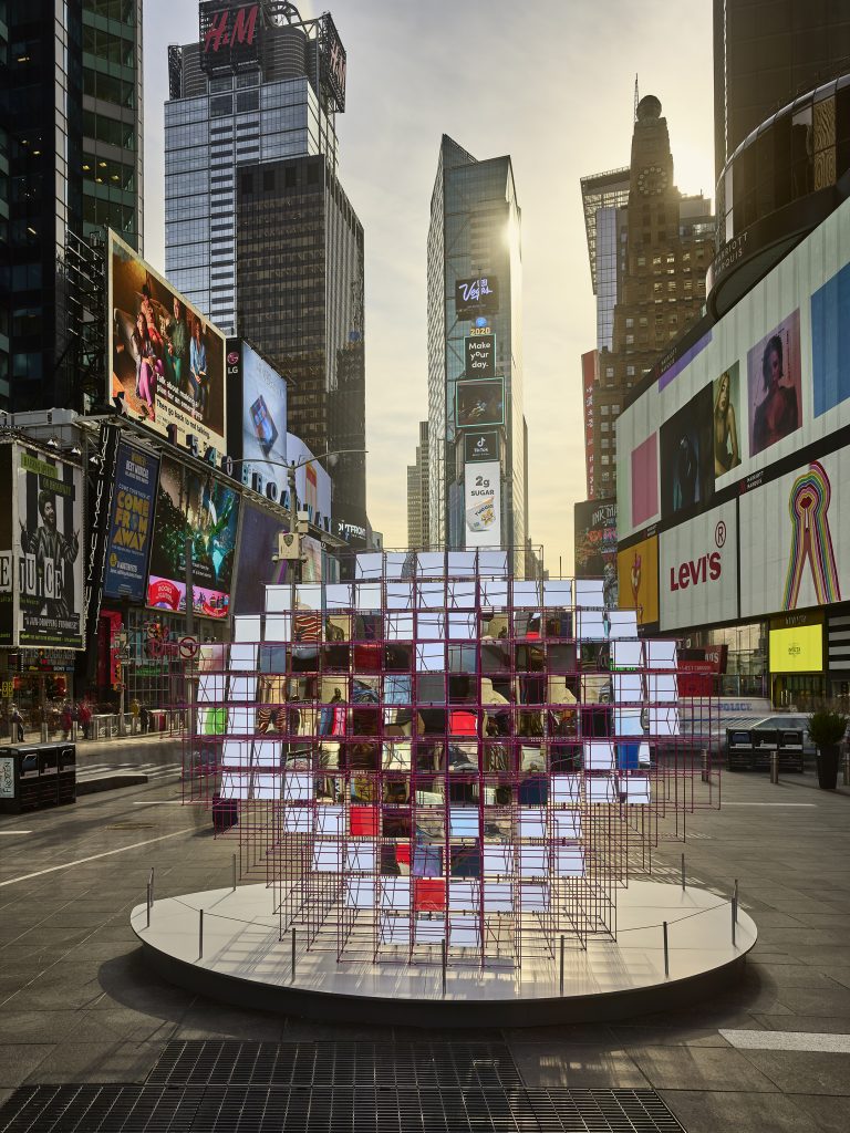Heart Squared the winning entry in the 2020 Times Square Heart Design Competition - Scale Magazine