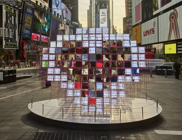 Heart Squared the winning entry in the 2020 Times Square Heart Design Competition - Scale Magazine