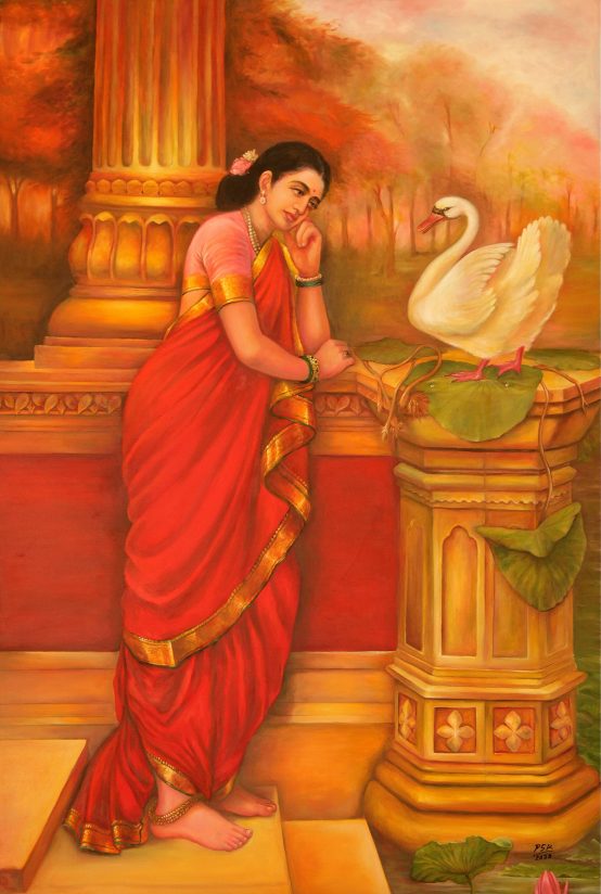 Recreate the painting of princes Damayanthi by Dr. Sreekumar - Scale Architectural and Design Magazine