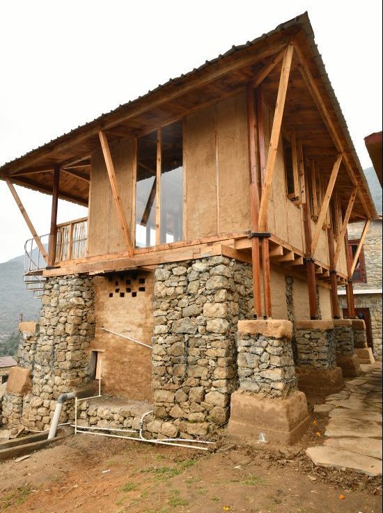 Compartment S4 designed a homestay with earthquake resilient features, the BASA Tourism Centre in Khirsuand - Scale Magazine