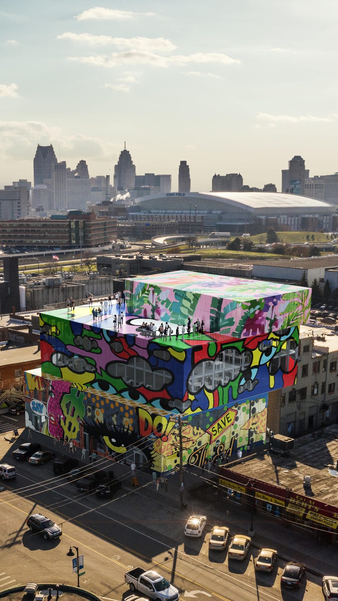 The Glass Mural Office in Detroit
