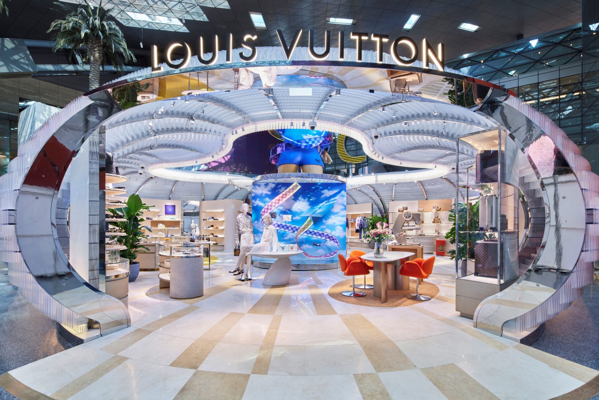 Louis Vuitton luxury store and lounge within Hamad International